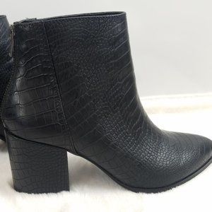 Steve Madden Julianne Croc Heeled Ankle Boots